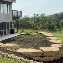 Retaining wall on slope